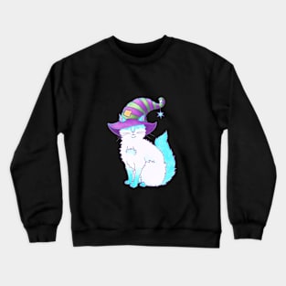 Halloween Cat Witch Crewneck Sweatshirt